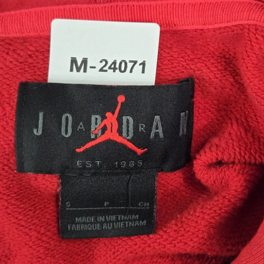 Jordan Men Hoodie S‎ Red Fleece Jumpman Logo Activewear Long Sleeve